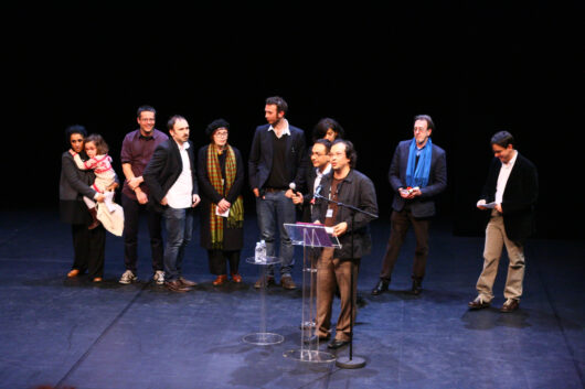 31 March - Closing evening. Award ceremony. The members of the First Films jury and the International jury present the Short Film award to DUSTY NIGHT by Ali Hazara © Paul Jaulin