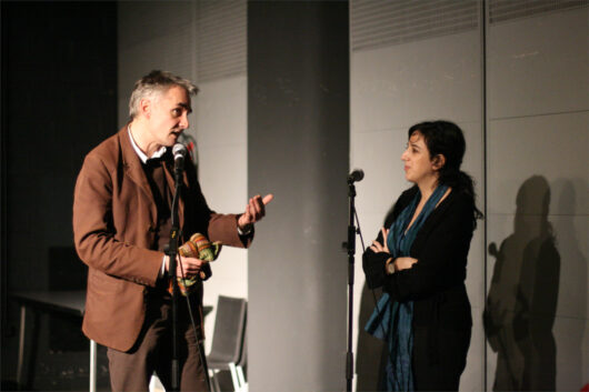 6 Mars - Compétition Française. Le réalisateur Vladimir Léon présente son film ADIEU LA RUE DES RADIATEURS (NINA) avec Michale Boganim (réalisatrice) © Valérie Dupoy