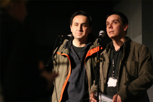 6 Mars - News From. Le réalisateur Claudio Pazienza présente son film ARCHIPELS NITRATE avec Javier Packer-Comyn © Valérie Dupoy