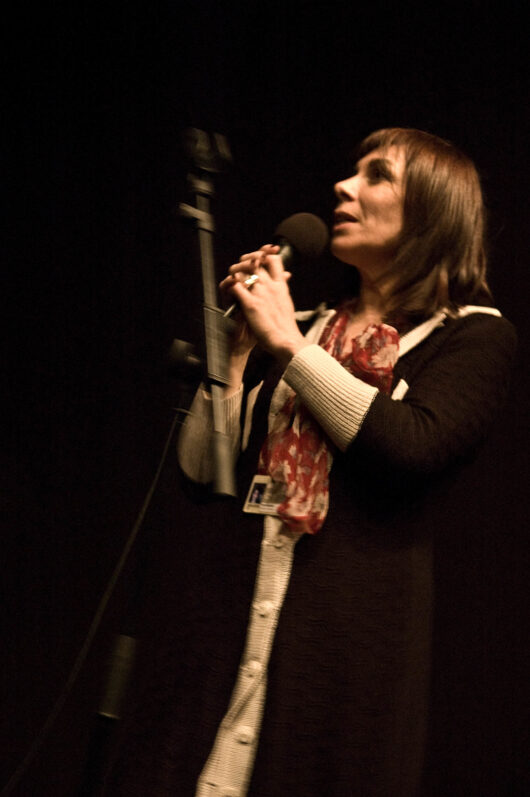 31 March - French competition. Catherine Bizern presents a screening of Stefano Canapa and Catherine Libert's film LES CHAMP BRÛLANTS © Tatevik Nadaryan