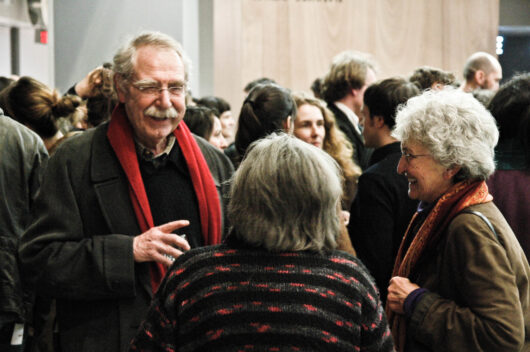 21 March - Opening ceremony. Cocktail. Claude Guisard, Véronique Godard and Luce Vigo © Tatevik Nadaryan