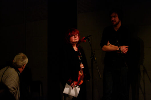 18 Mars - Compétition Internationale Premiers Films. Le réalisateur Andreas Hartman (à droite) présente son film TAGE DES REGEN avec Heike Hurst (traduction) © Gaëlle Delort