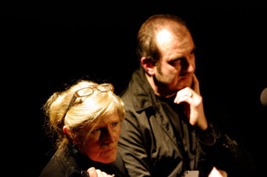 20 Mars - Compétition Internationale. Le réalisateur Christoph Girardet présente son film CONTRE-JOUR avec Gill Gladstone (traduction) © Gaëlle Delort