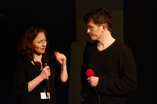 25 Mars - Compétition Internationale. Le réalisateur Jorge Leòn présente son film VOUS ÊTES SERVIS avec Corinne Bopp © Gaëlle Delort