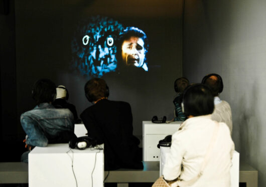 Installation in the Forum -1: L'Héritage de la Chouette by Chris Marker © Tatevik Nadaryan