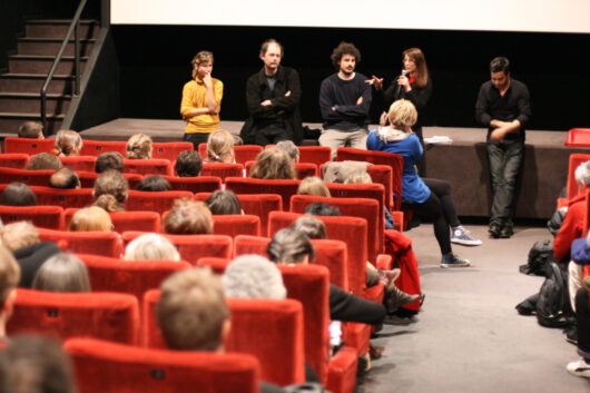 11 Mars - Exploring Documentary. Nicole Brenez présente la séance Argentique Pur ou Tressé #2 en présence de la réalisatrice Camille Robert et des réalisateurs Philippe Cote, Jérémy Gravayat et Sylvain George © Valérie Dupoy