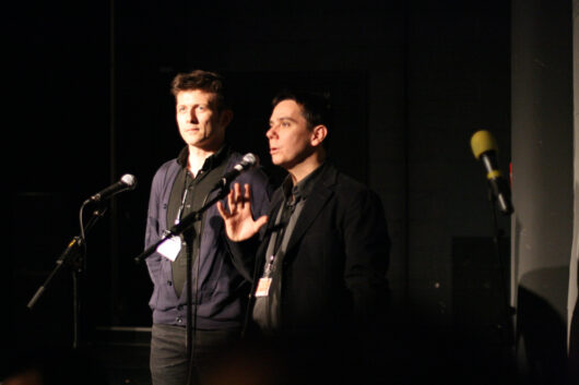 14 Mars - Compétition Internationale. Le réalisateur Jorge Leòn présente son film 10 MIN. avec Javier Packer-Comyn © Valérie Dupoy
