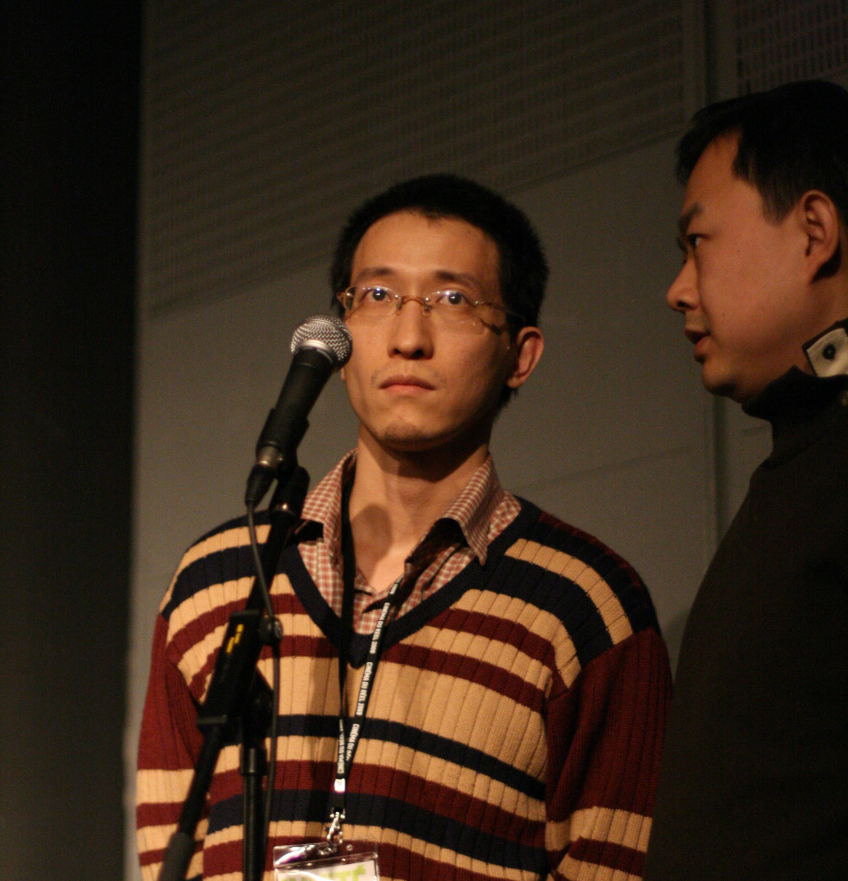 14 Mars - Compétition Internationale. Le réalisateur Weikai Huang présente son film XIANSHI SHI GUOQU DE WEILAI (DISORDER) avec Cheng Xiaoxing © Valérie Dupoy