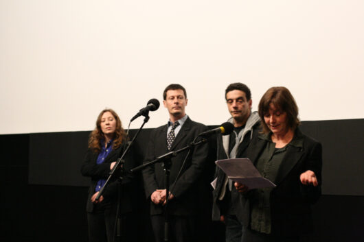 14 Mars - Cérémonie de Clôture. Palmarès. Jury de la Compétition Internationale : Charlotte Garson, Yves Jeuland, Cesar Paes et Maryline Watelet © Valérie Dupoy