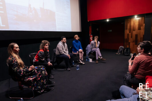 27 Mars - ParisDOC - Matinale 3, Quelques idées pour retarder la fin du cinéma  - exercice d'anticipation, avec Jeanne Lebrun, Manon Maes, Rayane Mcirdi, Gwenola Wagon et Jacopo Rasmi © Léa Rener