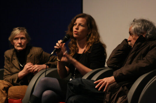 8 Mars - Discussion avec Lee Anne Schmitt, réalisatrice de CALIFRONIA COMPANY TOWN, Gill Gladstone (traduction) et Yann Lardeau (critique de cinéma) © Valérie Dupoy