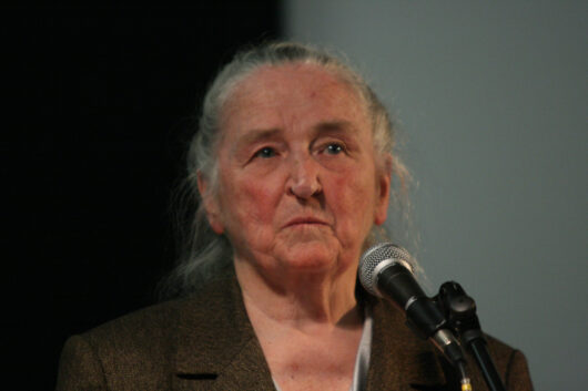 8 Mars - Hommage à Pierre Perrault. Yolande Simard-Perrault présente une séance de la rétrospective dédiée au réalisateur Pierre Perrault © Valérie Dupoy