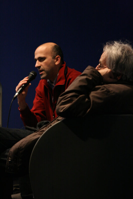 9 Mars - Compétition Internationale. Discussion avec Malek Bensmail, réalisateur de LA CHINE EST ENCORE LOIN, et Yann Lardeau © Valérie Dupoy