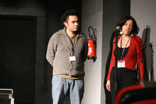 11 Mars - Compétition Internationale. Le réalisateur Jorge Caballero présente son film BAGATELA avec Catarina Villar © Valérie Dupoy