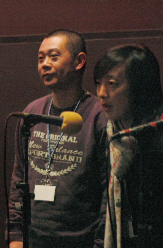 10 Mars - Compétition Internationale. Le réalisateur Guo Jing présente son film MATCH MADE avec Ke Dingding © Caroline Cieslik