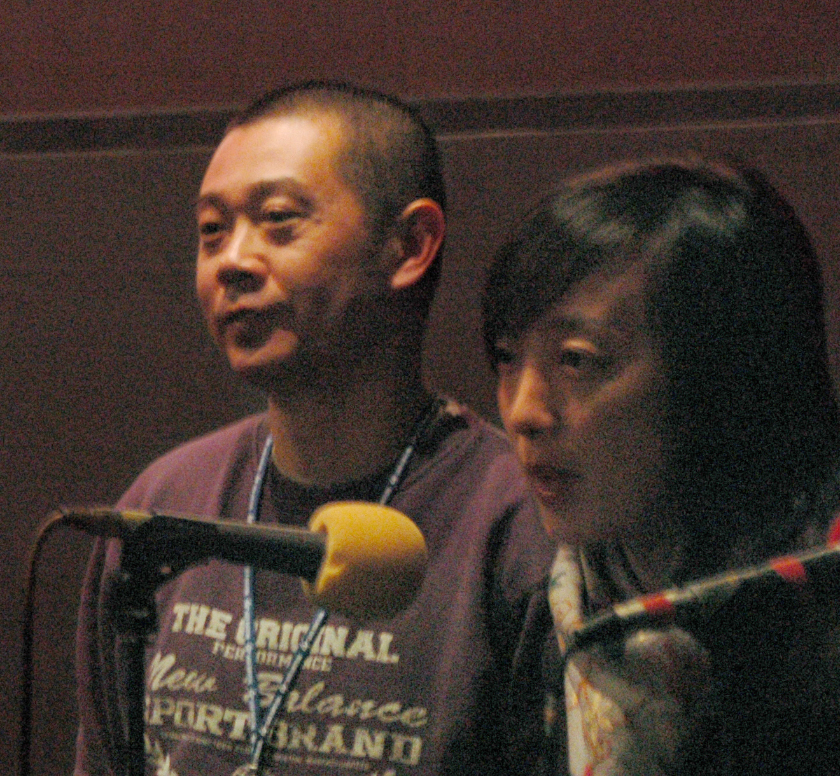 10 Mars - Compétition Internationale. Le réalisateur Guo Jing présente son film MATCH MADE avec Ke Dingding © Caroline Cieslik