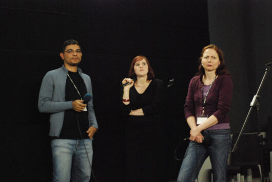 12 Mars - Compétition Internationale. Le réalisateur Afonso Nunes présente son film SENTINELA avec _ et Muriel Carpentier © Mélodie Penet 