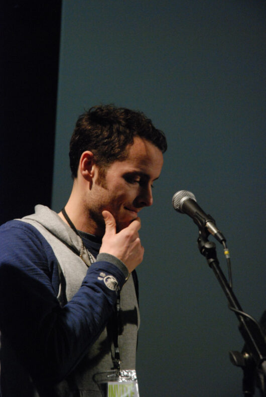 9 Mars - Compétition Internationale. Le réalisateur Simon Lereng Wilmont présente son film OVER JORDEN, UNDER HIMLEN © Valérie Dupoy