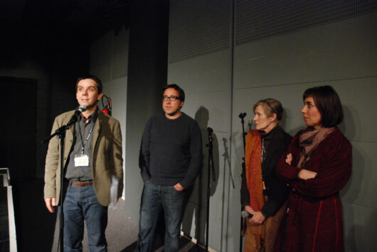 11 Mars - Compétition Internationale. Le réalisateur Yoav Shamir présente son film DEFAMATION avec Javier Packer-Comyn, Gill Gladstone et Catherine Bizern © Alexia Villard
