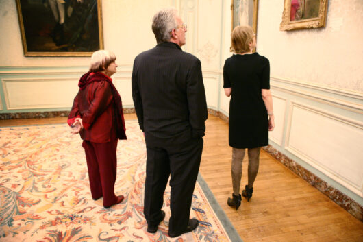 13 Mars - La réalisatrice Agnès Varda et le réalisateur Jim McBride à l'Ambassade des États-Unis d'Amérique © Florent Michel