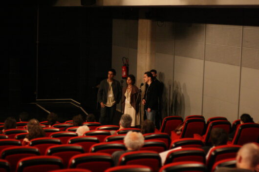 12 Mars - Compétition Internationale. La réalisatrice Julia Murat e Adario et le réalisateur Leonardo Bittencourt présentent leur film DIA DOS PAIS © Nicolas Rapin