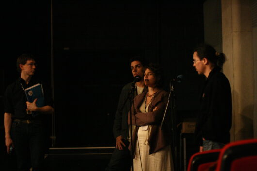 12 Mars - Compétition Internationale. La réalisatrice Julia Murat e Adario et le réalisateur Leonardo Bittencourt présentent leur film DIA DOS PAIS avec Paolo Moretti © Nicolas Rapin