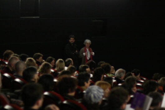 12 Mars - Compétition Internationale. Le réalisateur Juan Manuel Sepúlveda présente son film LA FRONTERA INFINITA avec Véronique Godard © Nicolas Rapin