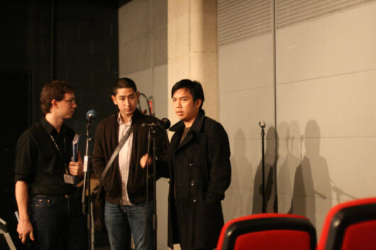 14 Mars - En Asie du Sud-Est. Le réalisateur Raya Martin présente son film AUTOHYSTORIA avec Paolo Moretti et Alexis Tioseco (critique de cinéma) © Mélodie Penet