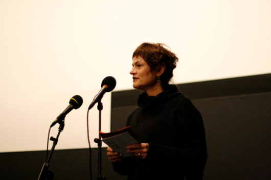 6 Mars - Cérémonie d'Ouverture. Sophie Goupil (présidente de l'association Les Amis du Cinéma du réel) © Nicolas Rapin