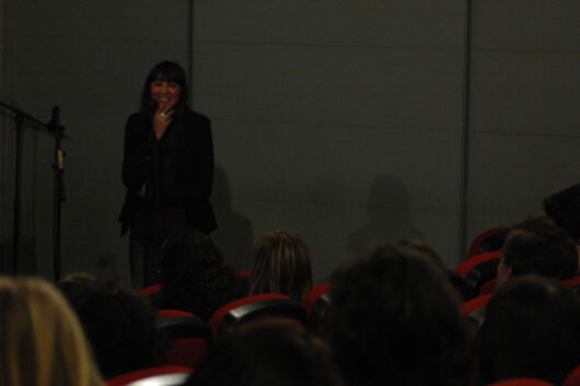 9 Mars - Marie-Pierre Duhamel-Muller et Bouchra Khalili présente une séance de la Carte Blanche à la Cinémathèque de Tanger © Caroline Cieslik