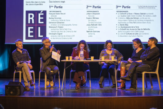 25 Mars - ParisDOC - Forum Public, Organiser la contre-offensive ! première partie, avec François Xavier Drouet, Christophe Cognet, Judith Bernard, Marianne K. Roméo, Audrey Ferrarese, Emmanuel Gibouleau © Hervé Veronese