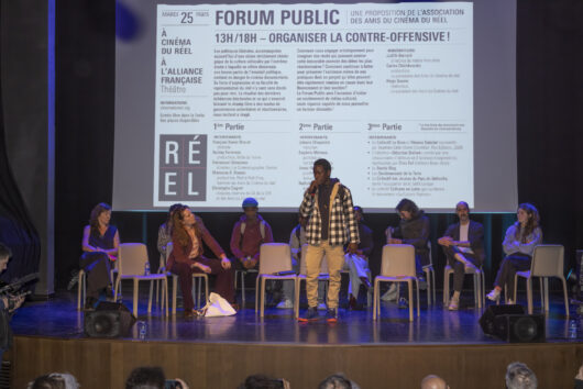 25 Mars - ParisDOC - Forum Public, Organiser la contre-offensive ! troisième partie, avec le Collectif La Buse et Réseau Salariat, L'initiative "Déborder Bolloré", Les Soulèvements de la terre, Le Bondy Blog, le Collectif des Jeunes du Parc de Belleville et le Collectif Cultures en Lutte © Hervé Veronese