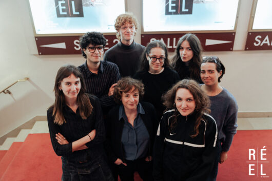 Jury des jeunes - Violette Bore-Deverre, Téo Cordier, Victoire Lancelin, Caroline Paty Fabris, Romane Schneider, Laurence Williams, Maël Zouareg-Truffier, avec/with Sylvie Larroque © Léa Rener