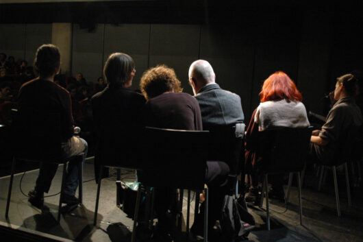 17 Mars - Débat ADDOC : présence visible et invisible du passé dans le cinéma documentaire. Avec François Caillat, Anja Unger, Klaus Wildenhahn et Gisela Tuchtenhagen. Traduction simultanée de Heike Hurst © Caroline Cieslik