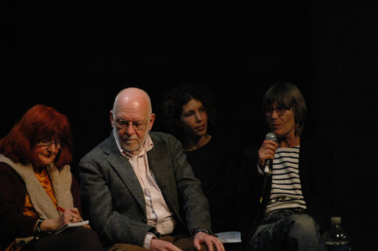 17 Mars - Débat ADDOC : présence visible et invisible du passé dans le cinéma documentaire. Avec François Caillat, Anja Unger, Klaus Wildenhahn et Gisela Tuchtenhagen. Traduction simultanée de Heike Hurst © Caroline Cieslik