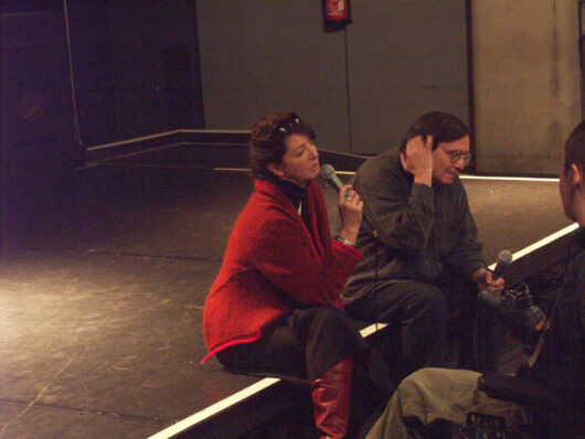 Séance Scolaire. Le réalisateur Jean-André Fieschi et la réalisatrice Françoise Etchegaray présentent leur film FABRIQUE D'UN CONTE D'ÉTÉ © Mathieu Marre