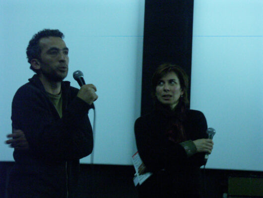 5 Mars - Compétition Internationale. Le réalisateur libanais Maher Abi Samra présente son film ROND-POINT CHATILA avec Catherine Bizern © Sylvain Bich