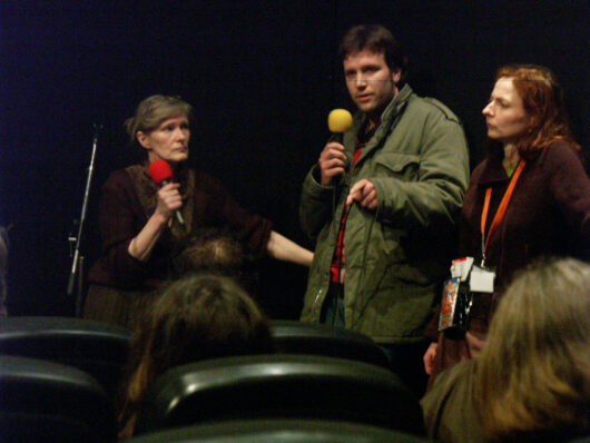 11 Mars  - Compétition Internationale. Le réalisateur Rouven Rech présente son film NACHBARN - VECINOS avec _ et Corinne Bopp © Sylvain Bich