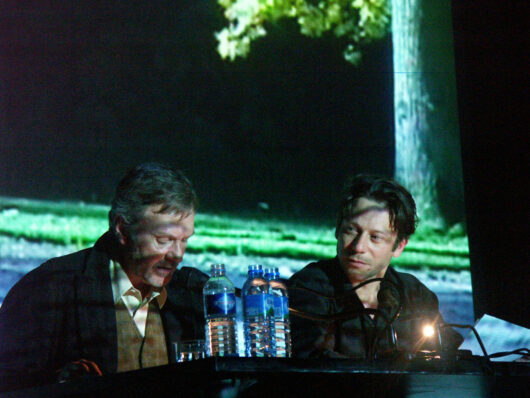 11 Mars - Lecture de scénario, SUR LA GLACE de Vincent Dieutre. Avec Vincent Dieutre et Mathieu Amalric © Sylvain Bich