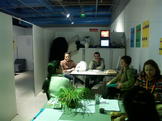 12 Mars - Bureau de l'équipe du festival au Centre Pompidou © Sylvain Bich