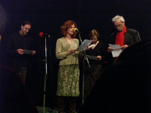 12 Mars - Cérémonie de Clôture. Palmarès. Jury International : Ross McElwee, Nino Kirtadze, (Jia Zanghke), Françoise Collin et Werner Dütsch © Sylvain Bich