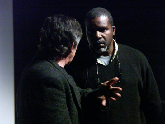 5 Mars - Théâtre du Réel. Cinq séquences du film WELFARE de Frederic Wiseman deviennent textes de théâtre, avec Marianne Basler, Jean-Philippe Puymartin, Jacques Martial et François Barbin © Sylvain Bich