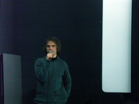 9 Mars - Compétition Internationale. Le réalisateur Audrius Stonys présente son film TAS, KURIO NÉRO © Sylvain Bich