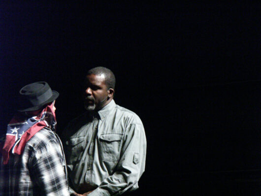 5 Mars - Théâtre du Réel. Cinq séquences du film WELFARE de Frederic Wiseman deviennent textes de théâtre, avec Marianne Basler, Jean-Philippe Puymartin, Jacques Martial et François Barbin © Sylvain Bich