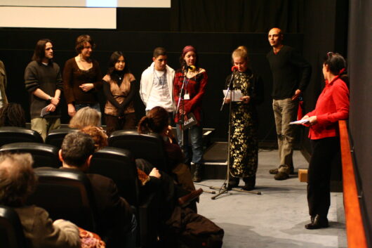 Cérémonie de Clôture. Palmarès. Remise du Prix des Jeunes - Cinéma du réel : VOYAGE EN SOL MAJEUR de Georgi Lazarevski © Mathieu Marre